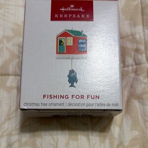 Hallmark Keepsake FISHING FOR FUN Ornament with Battery-Operated Feature